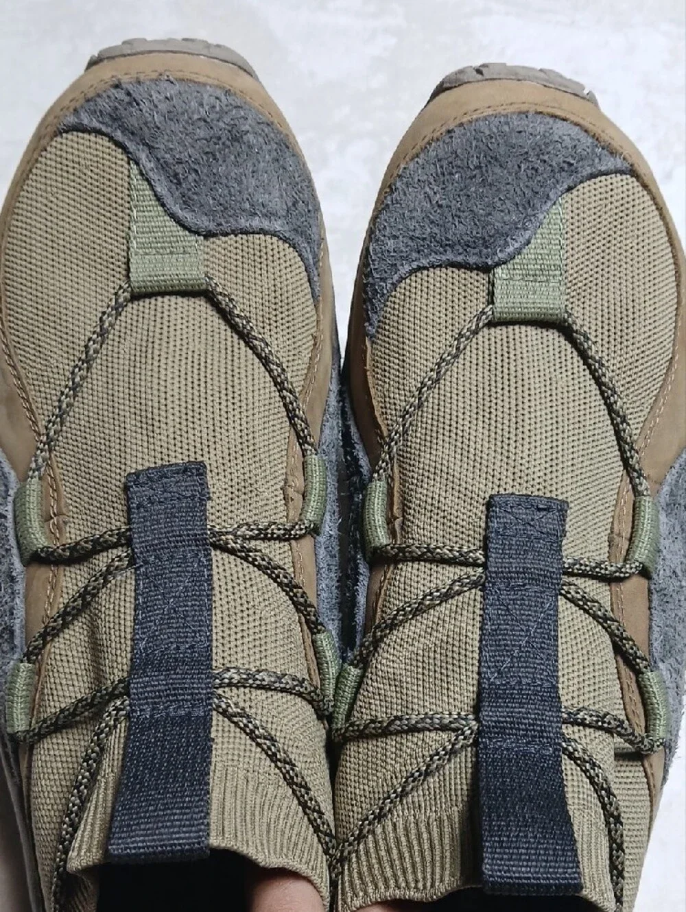 Merrell Jungle Moc Explorer Olive Green and Gray Slip-On Athletic Shoes Size 13